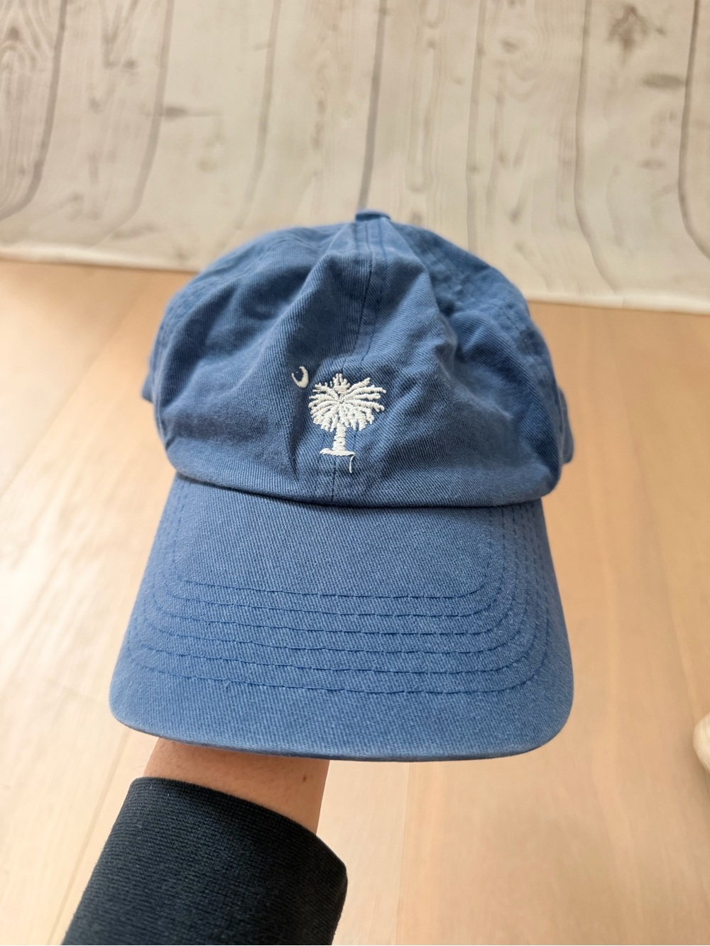 Blue South Carolina Palm Tree Embroidered Baseball Cap
